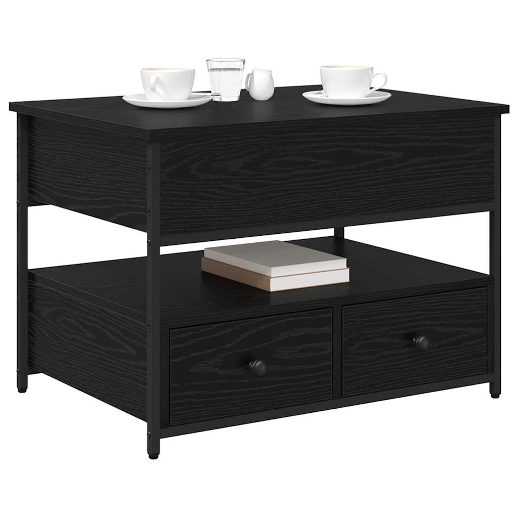 Couchtisch Schwarz Eichen-Optik 70 x 50 x 54,5 cm Holzwerkstoff