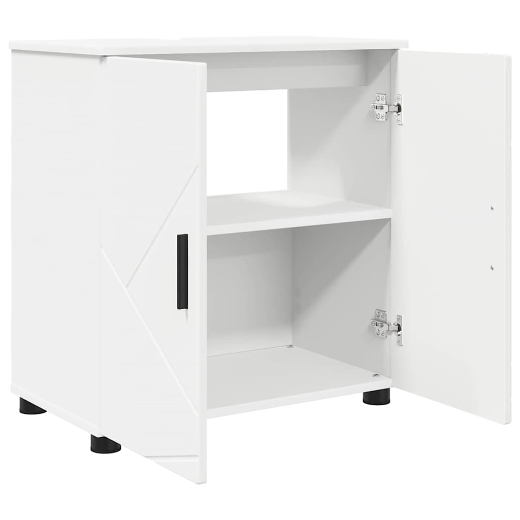 Badezimmerschrank Weiß 61 x 35 x 64 cm Holzwerkstoff & Metall