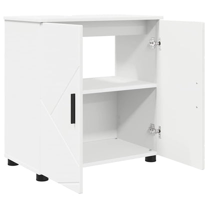 Badezimmerschrank Weiß 61 x 35 x 64 cm Holzwerkstoff & Metall