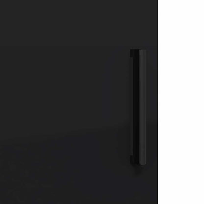 Badezimmerschrank mit Speicher mit Tür Schwarz 61 x 35 x 64 cm