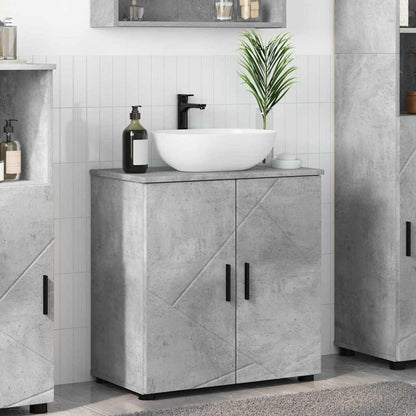 Badezimmerschrank mit Speicher Beton Grau 61 x 35 x 64 cm