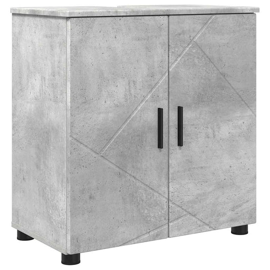Badezimmerschrank mit Speicher Beton Grau 61 x 35 x 64 cm