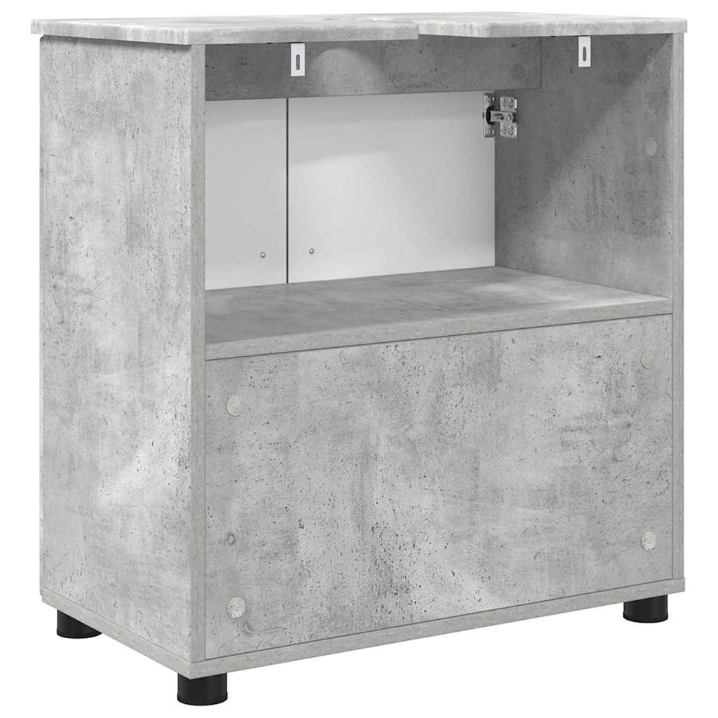 Badezimmerschrank mit Speicher Beton Grau 61 x 35 x 64 cm