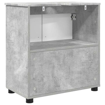 Badezimmerschrank mit Speicher Beton Grau 61 x 35 x 64 cm