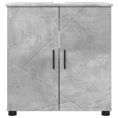 Badezimmerschrank mit Speicher Beton Grau 61 x 35 x 64 cm
