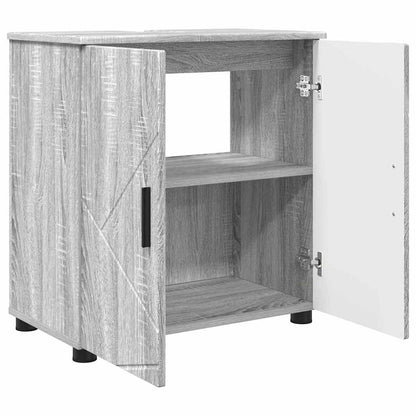 Badezimmerschrank mit Speicher Graues Sonoma 61 x 35 x 64 cm