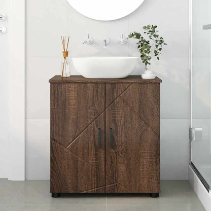 Badezimmerschrank mit Tür Braun Eichen-Optik 61 x 35 x 64 cm