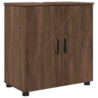 Badezimmerschrank mit Tür Braun Eichen-Optik 61 x 35 x 64 cm