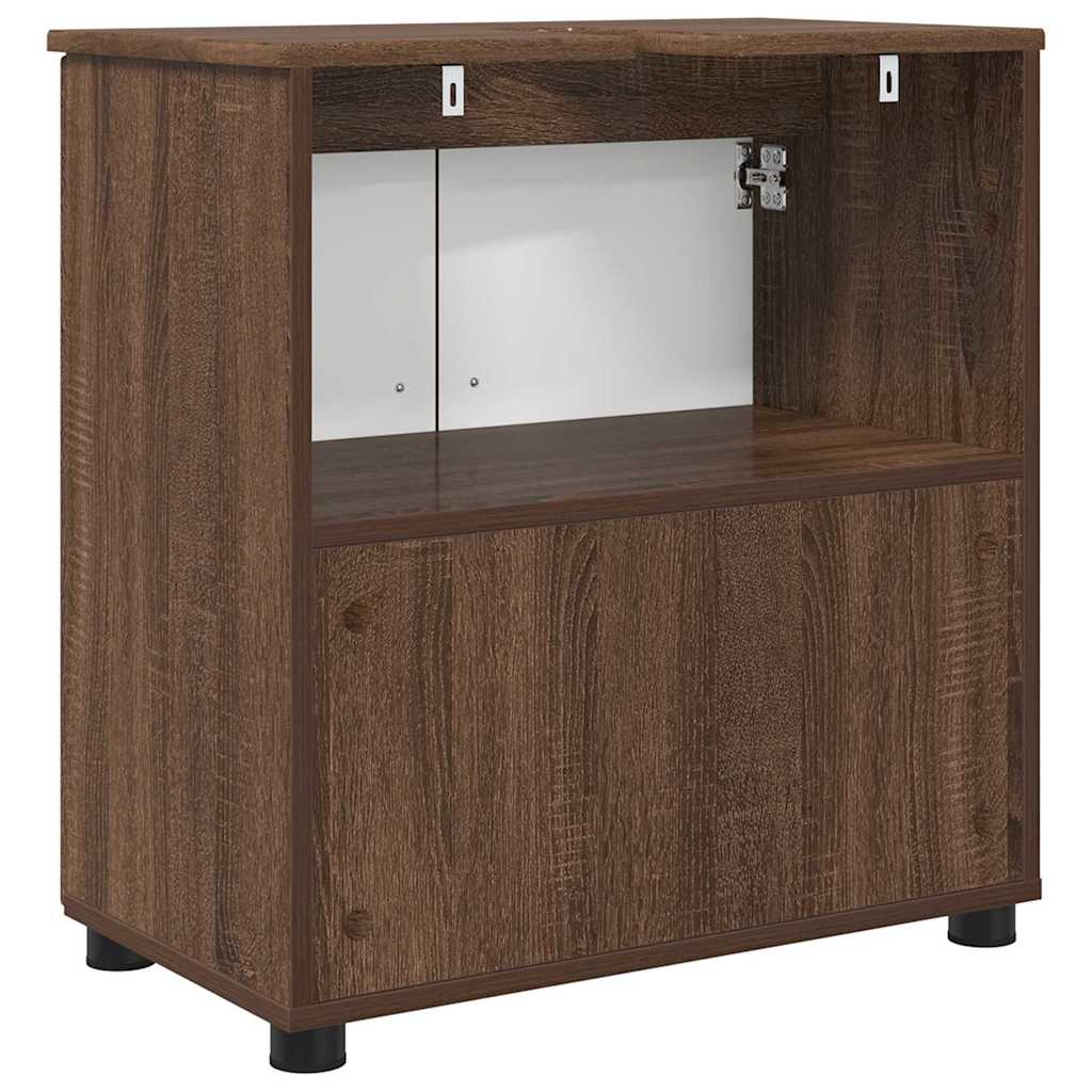 Badezimmerschrank mit Tür Braun Eichen-Optik 61 x 35 x 64 cm