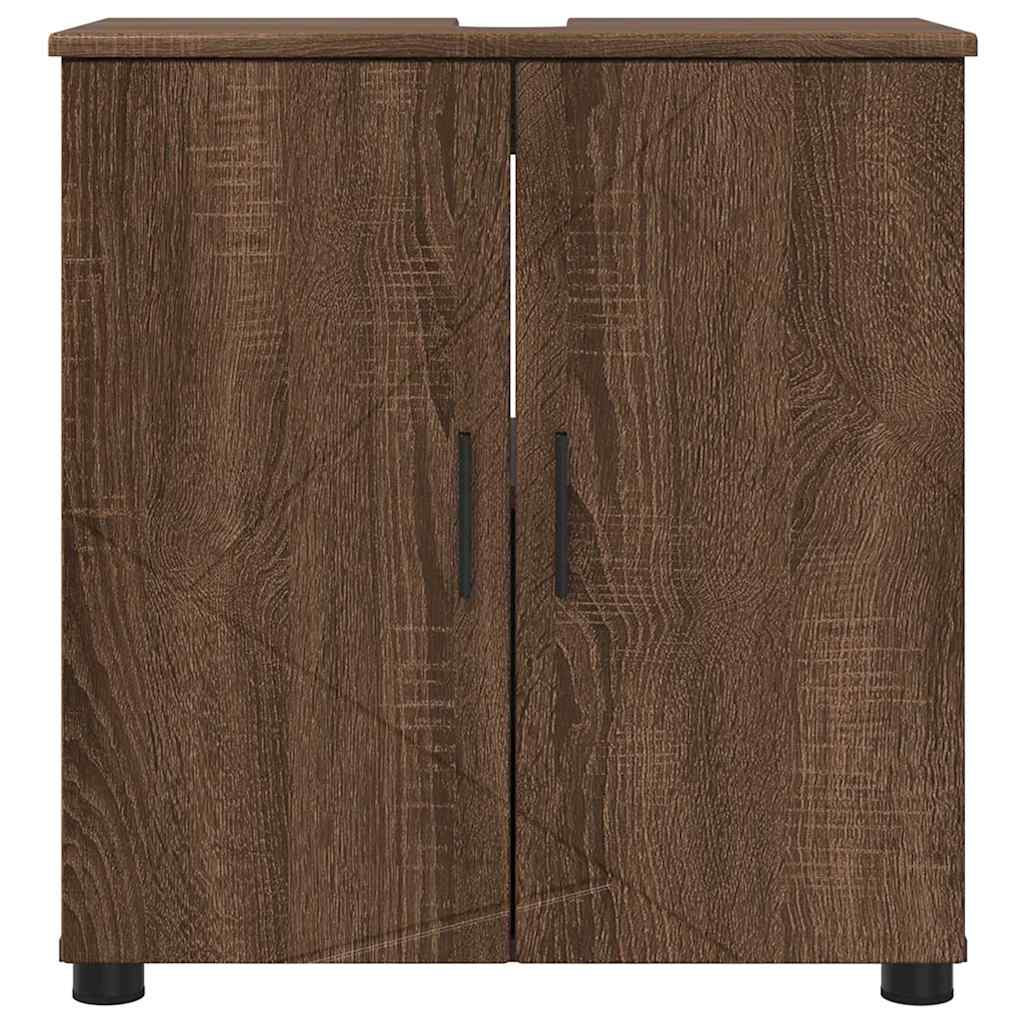 Badezimmerschrank mit Tür Braun Eichen-Optik 61 x 35 x 64 cm