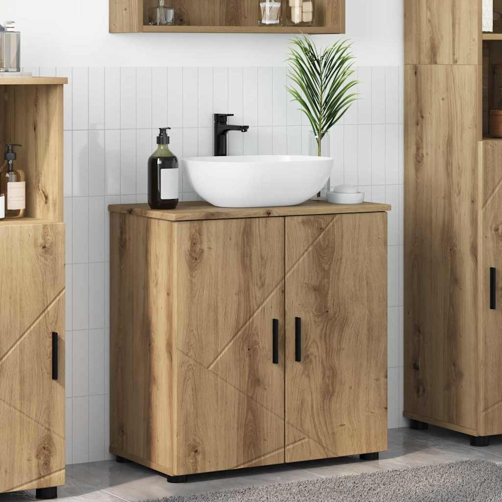 Badezimmerschrank mit Speicher Artisan-Eiche 61 x 35 x 64 cm