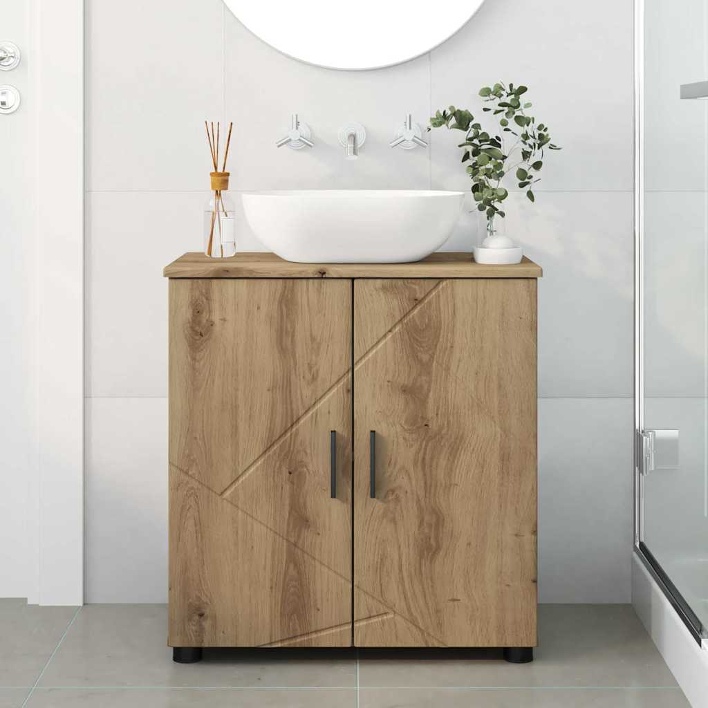 Badezimmerschrank mit Speicher Artisan-Eiche 61 x 35 x 64 cm