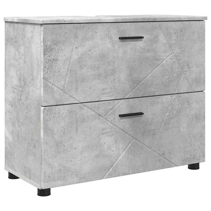 Badezimmerschrank mit Schubladen Beton Grau 76,5 x 35 x 64 cm