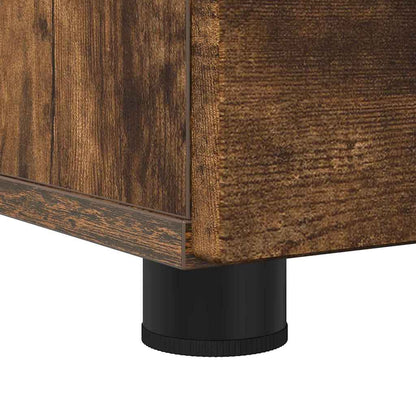 Badezimmerschrank mit Tür Geräucherte Eiche 76,5 x 35 x 64 cm