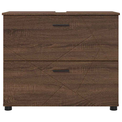 Badezimmerschrank mit Tür Braun Eichen-Optik 76,5 x 35 x 64 cm