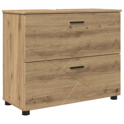 Badezimmerschrank mit Speicher Artisan-Eiche 76,5 x 35 x 64 cm
