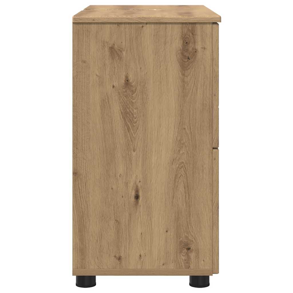 Badezimmerschrank mit Speicher Artisan-Eiche 76,5 x 35 x 64 cm
