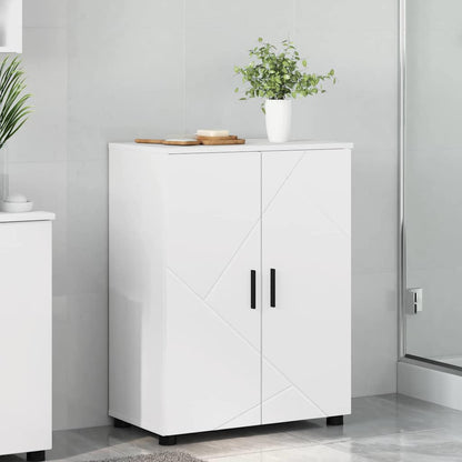Badezimmer Schrank mit Regal Weiß 60 x 35 x 80 cm Holzwerkstoff