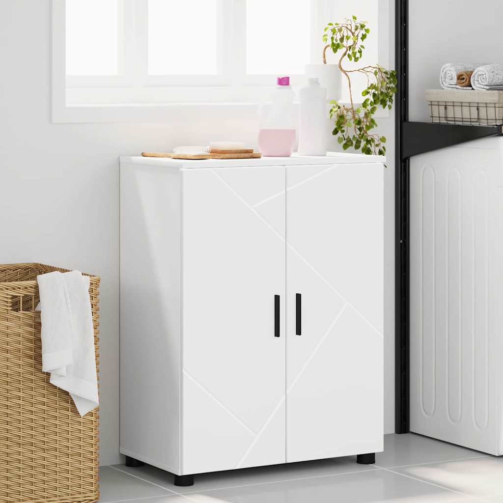 Badezimmer Schrank mit Regal Weiß 60 x 35 x 80 cm Holzwerkstoff