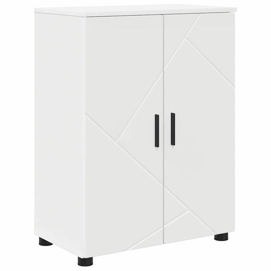 Badezimmer Schrank mit Regal Weiß 60 x 35 x 80 cm Holzwerkstoff