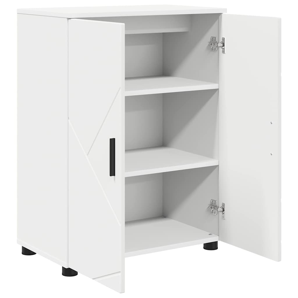 Badezimmer Schrank mit Regal Weiß 60 x 35 x 80 cm Holzwerkstoff