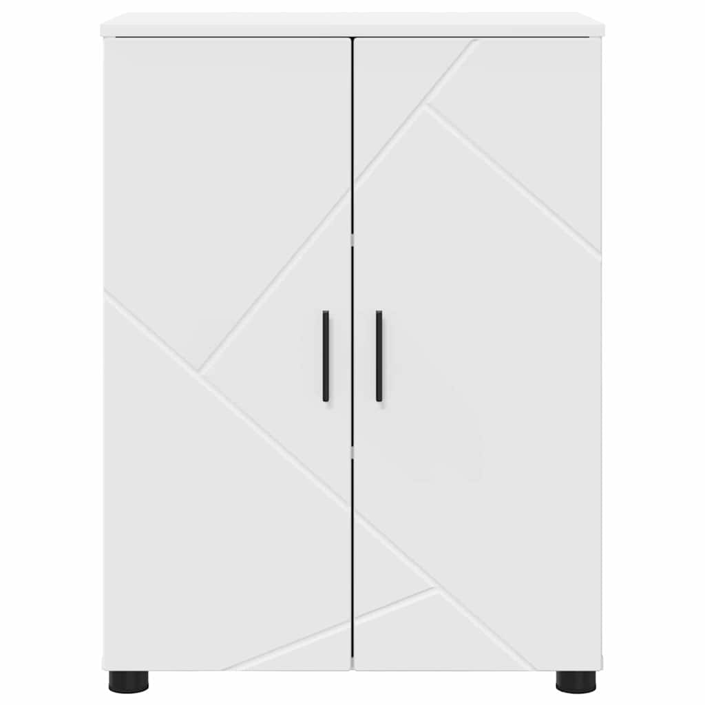 Badezimmer Schrank mit Regal Weiß 60 x 35 x 80 cm Holzwerkstoff