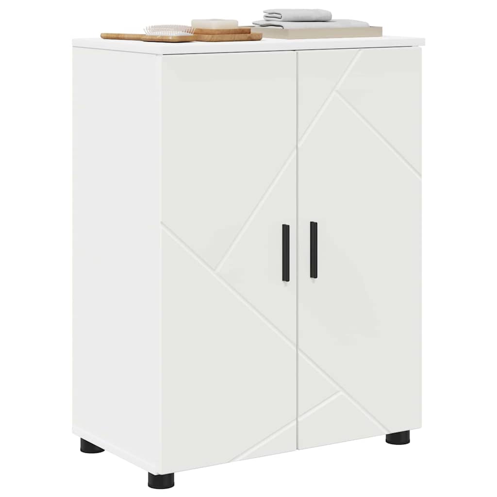Badezimmer Schrank mit Regal Weiß 60 x 35 x 80 cm Holzwerkstoff