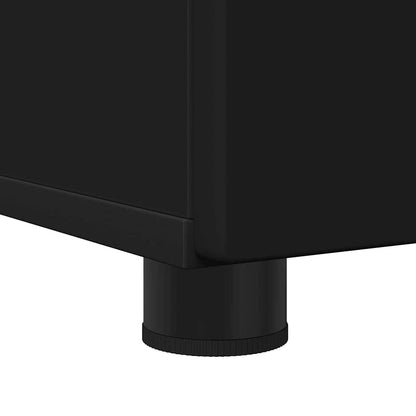 Badezimmerschrank mit Speicher mit Tür Schwarz 60 x 35 x 80 cm