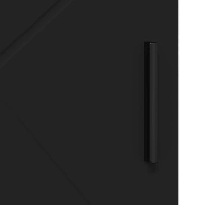 Badezimmerschrank mit Speicher mit Tür Schwarz 60 x 35 x 80 cm