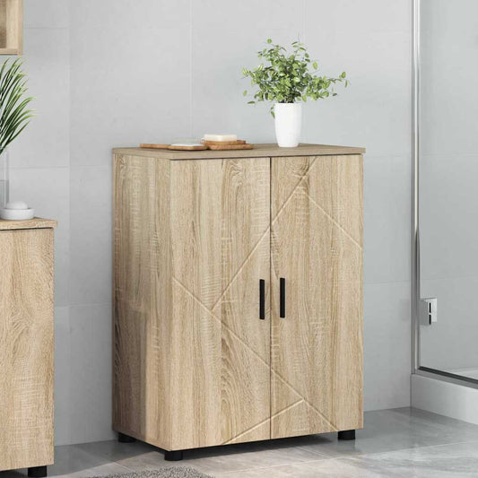 Badezimmerschrank mit Speicher Sonoma-Eiche 60 x 35 x 80 cm