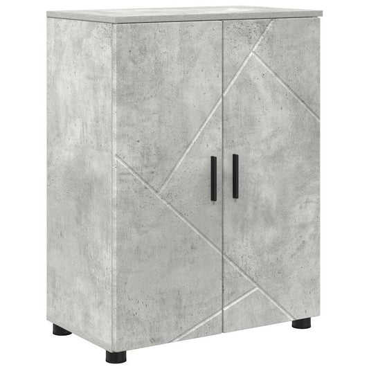 Badezimmerschrank mit Speicher Beton Grau 60 x 35 x 80 cm