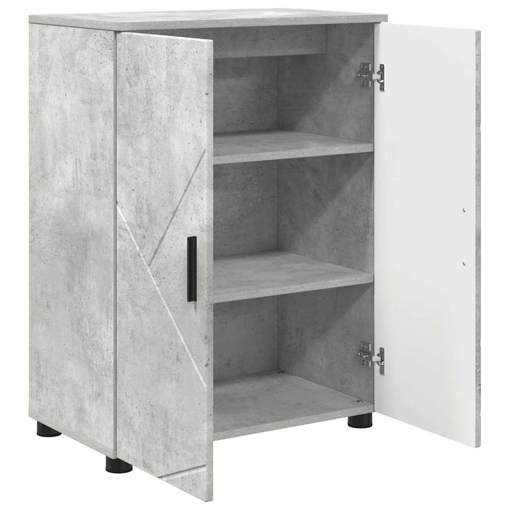Badezimmerschrank mit Speicher Beton Grau 60 x 35 x 80 cm