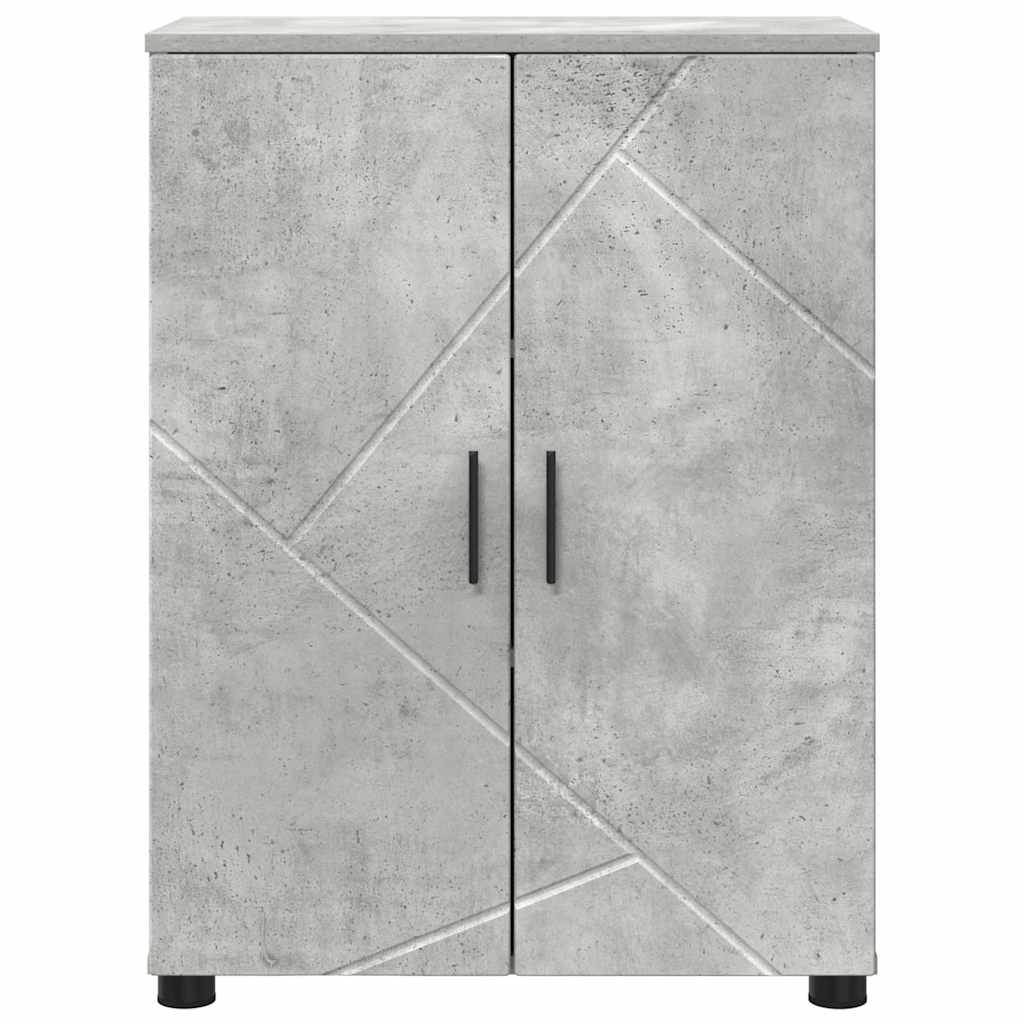 Badezimmerschrank mit Speicher Beton Grau 60 x 35 x 80 cm