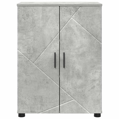 Badezimmerschrank mit Speicher Beton Grau 60 x 35 x 80 cm