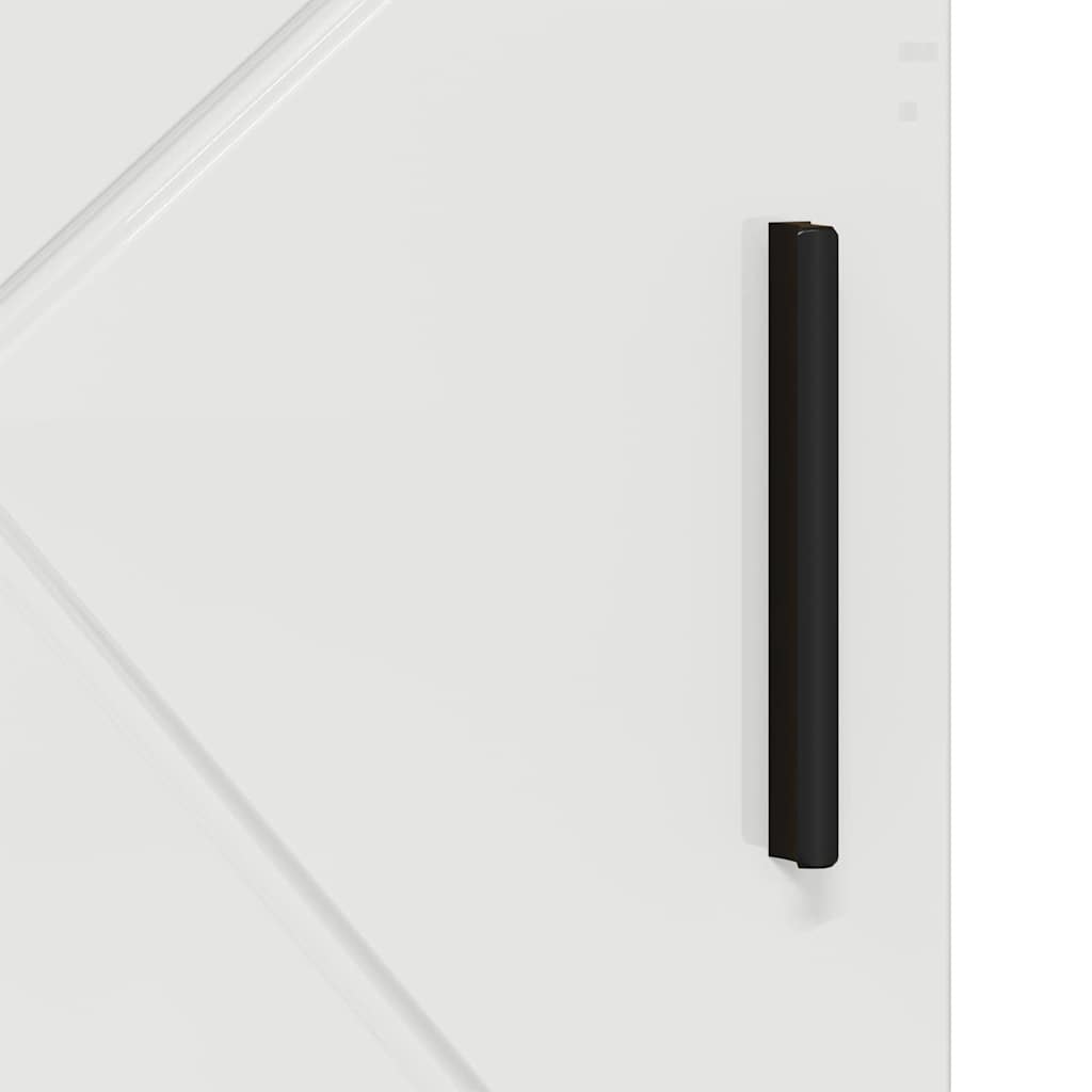 Badezimmerschrank mit Speicher Hochglanz Weiß 60 x 35 x 80 cm