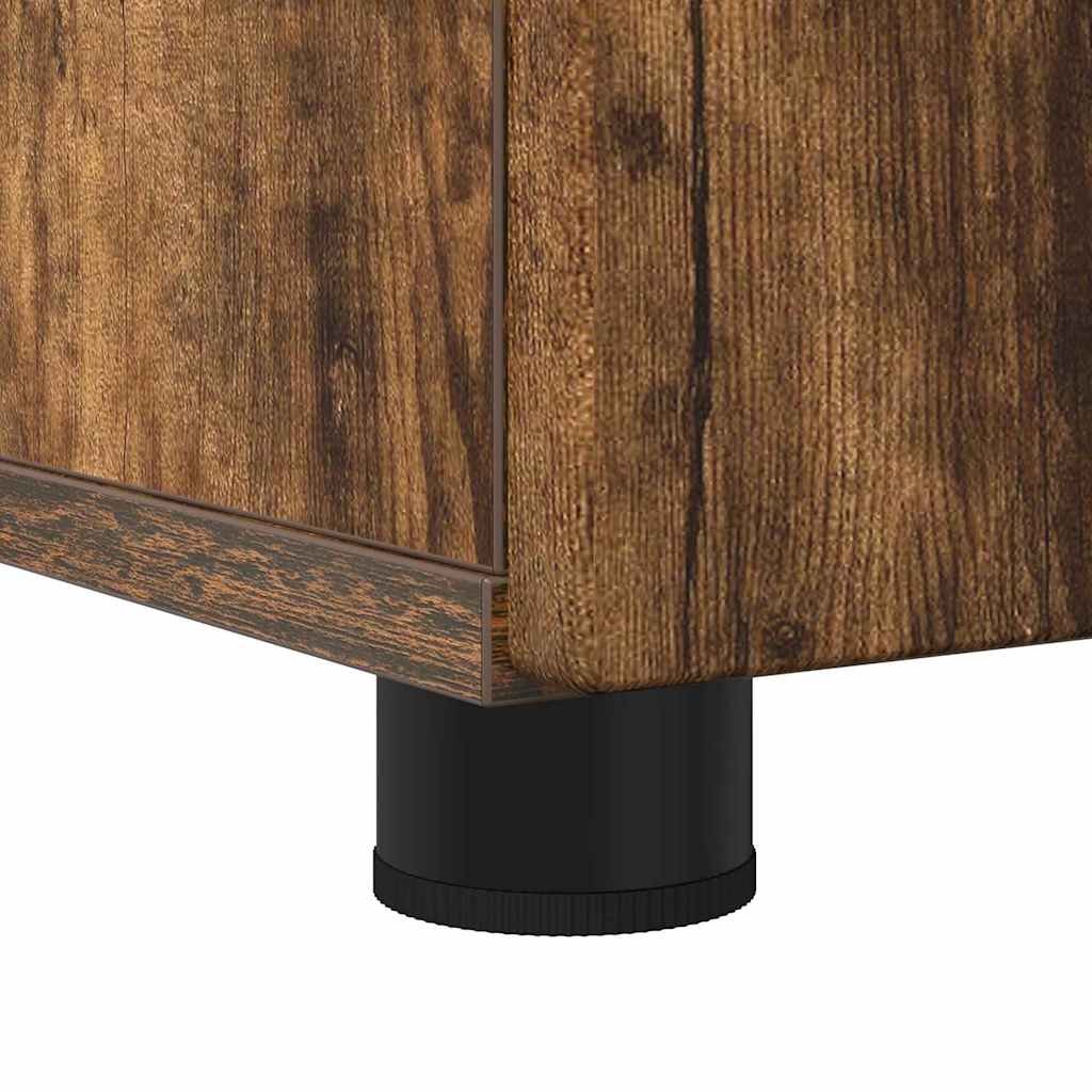 Badezimmerschrank mit Tür Geräucherte Eiche 60 x 35 x 80 cm