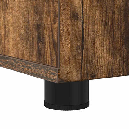 Badezimmerschrank mit Tür Geräucherte Eiche 60 x 35 x 80 cm