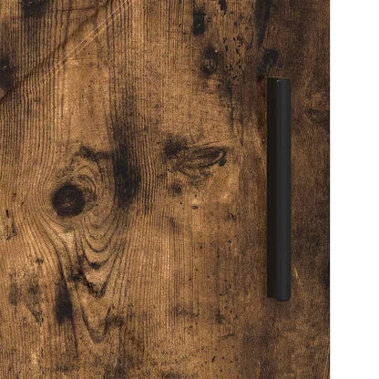 Badezimmerschrank mit Tür Geräucherte Eiche 60 x 35 x 80 cm