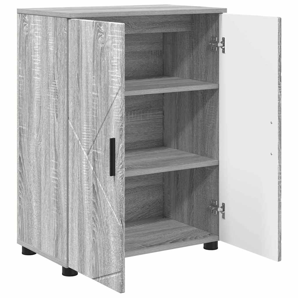 Badezimmerschrank mit Speicher Graues Sonoma 60 x 35 x 80 cm