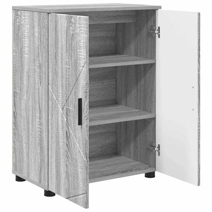 Badezimmerschrank mit Speicher Graues Sonoma 60 x 35 x 80 cm