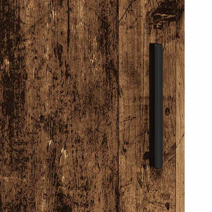 Badezimmerschrank mit Speicher mit Tür Altholz 60 x 35 x 80 cm