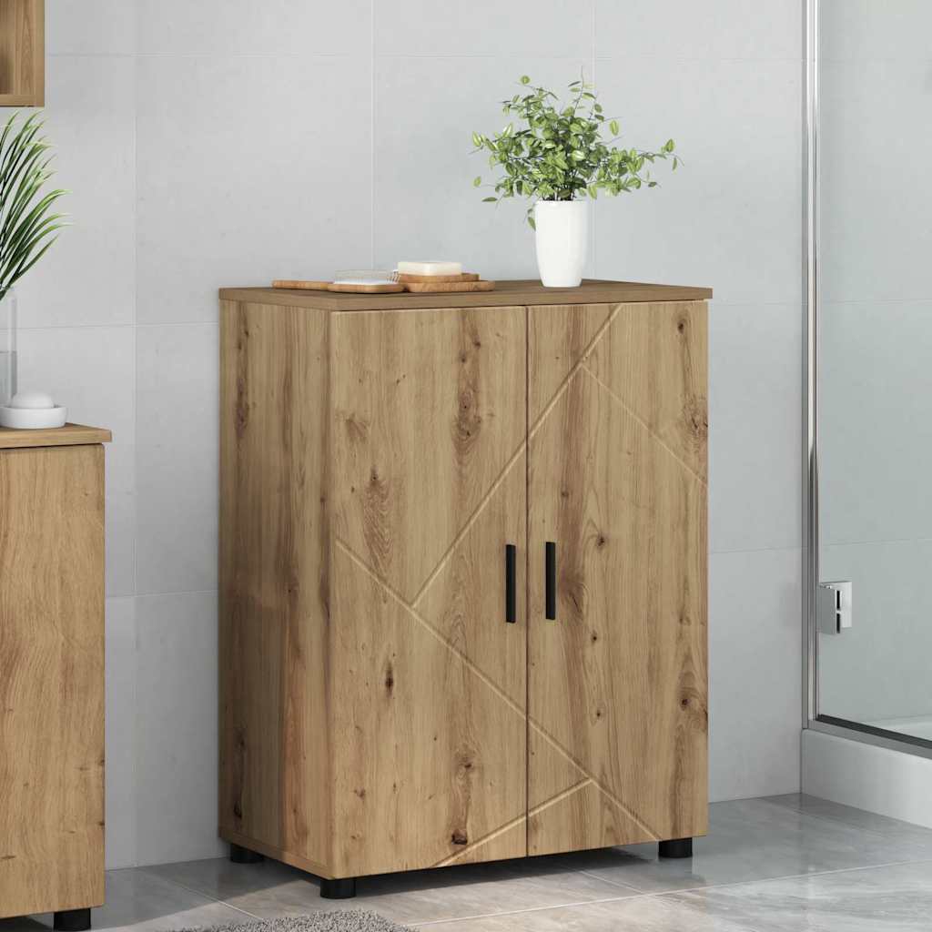 Badezimmerschrank mit Speicher Artisan-Eiche 60 x 35 x 80 cm