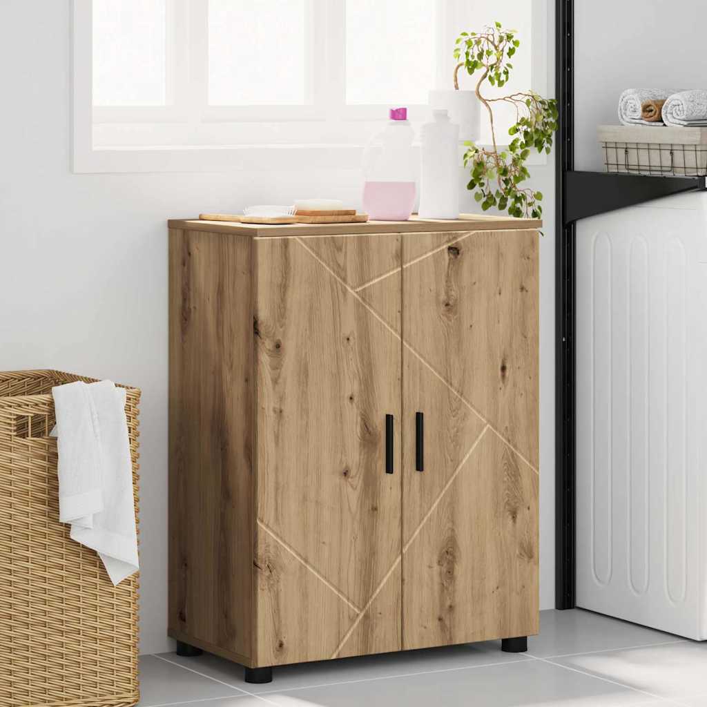 Badezimmerschrank mit Speicher Artisan-Eiche 60 x 35 x 80 cm