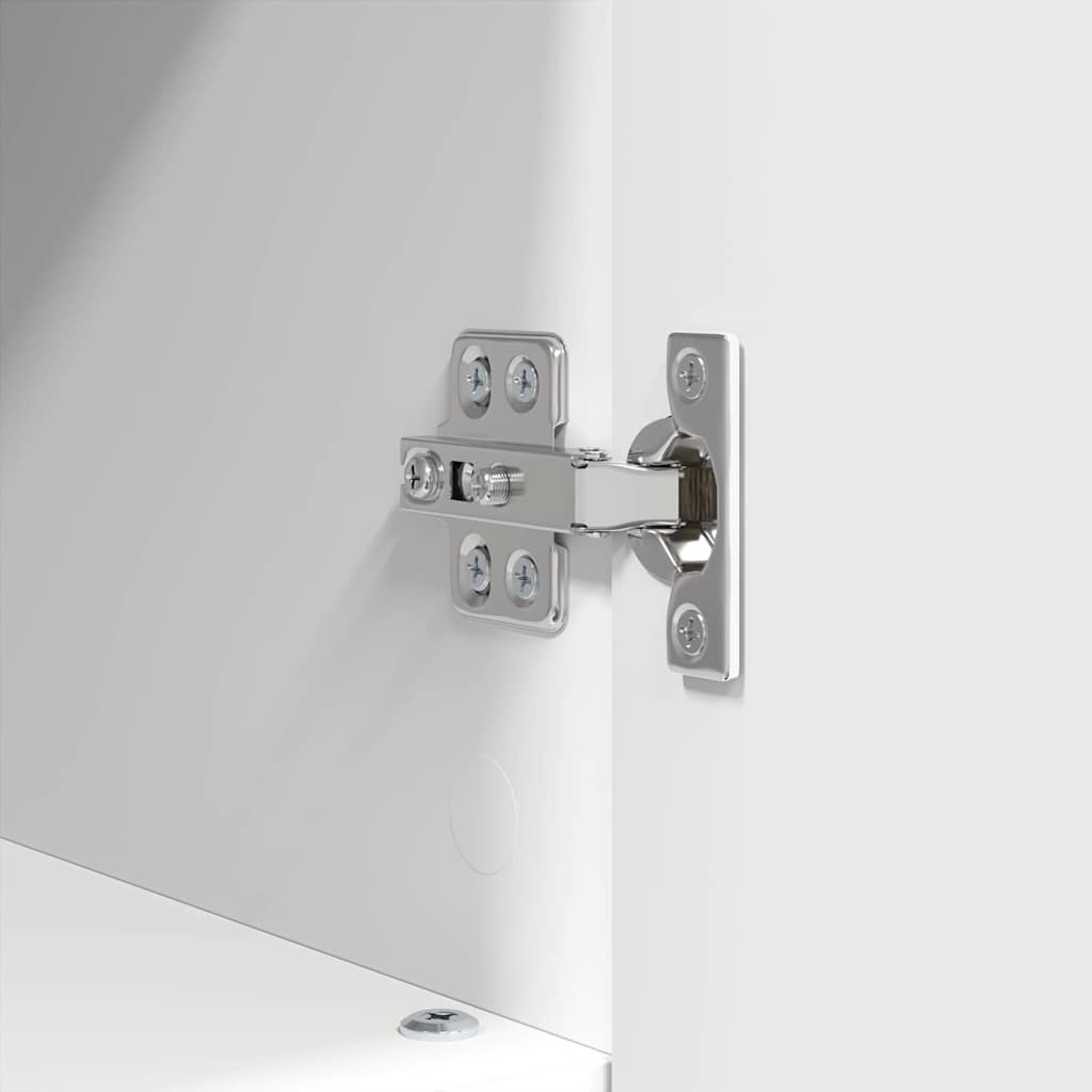 Badezimmerschrank Weiß 30 x 35 x 95 cm Holzwerkstoff & Metall