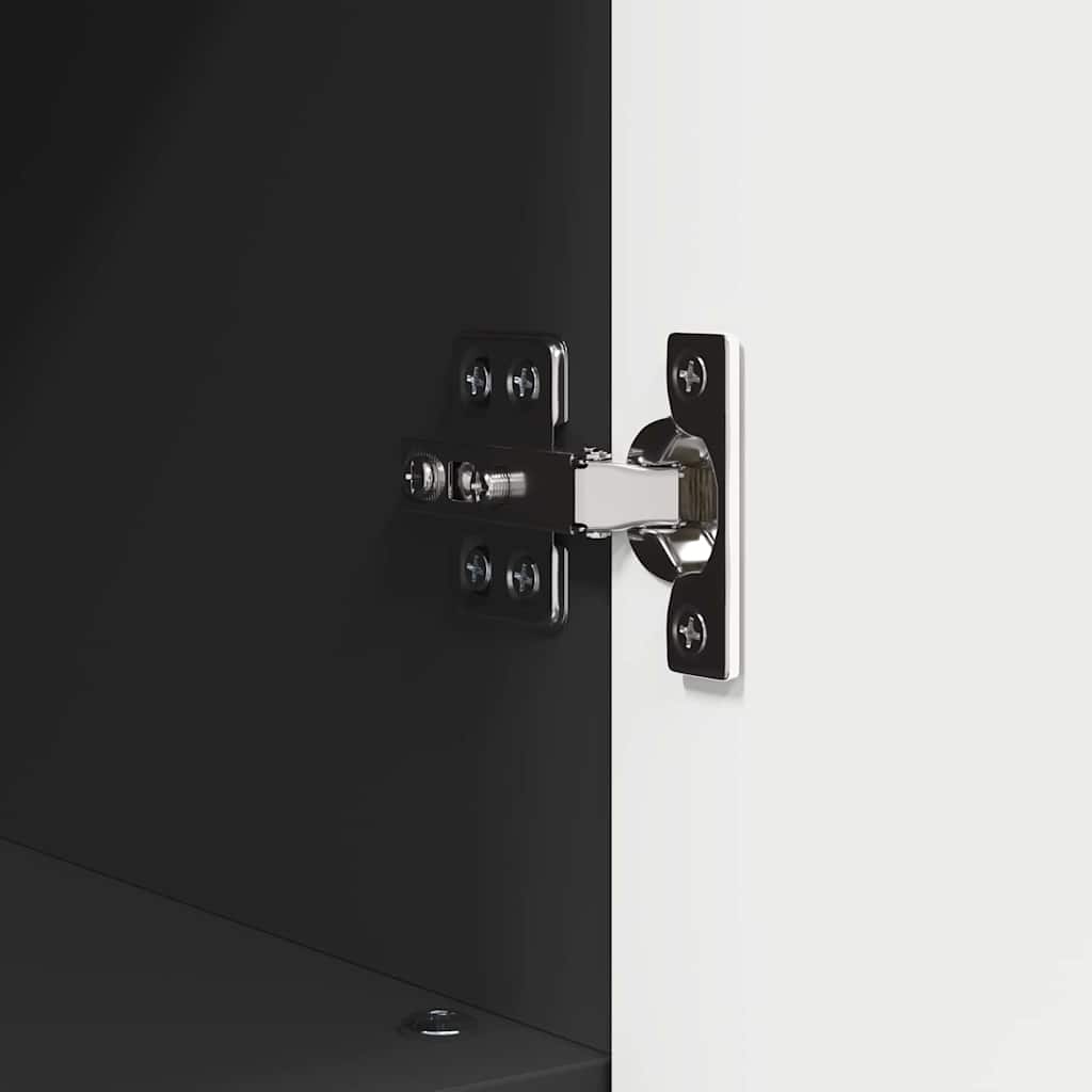 Badezimmerschrank mit Speicher mit Tür Schwarz 30 x 35 x 95 cm
