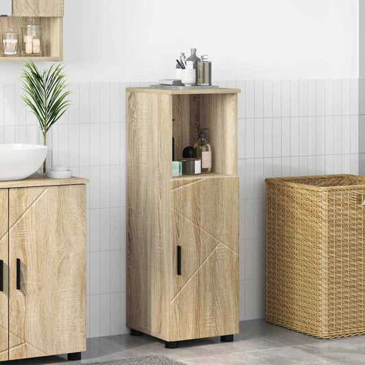 Badezimmerschrank mit Speicher Sonoma-Eiche 30 x 35 x 95 cm