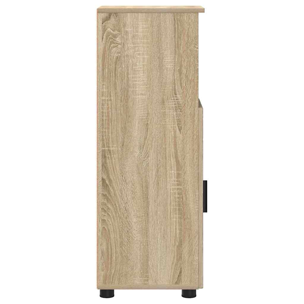 Badezimmerschrank mit Speicher Sonoma-Eiche 30 x 35 x 95 cm
