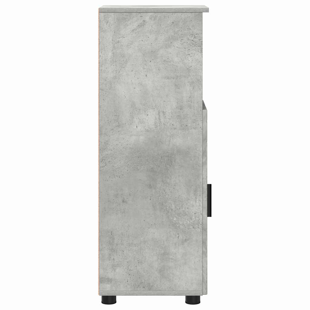 Badezimmerschrank mit Speicher Beton Grau 30 x 35 x 95 cm