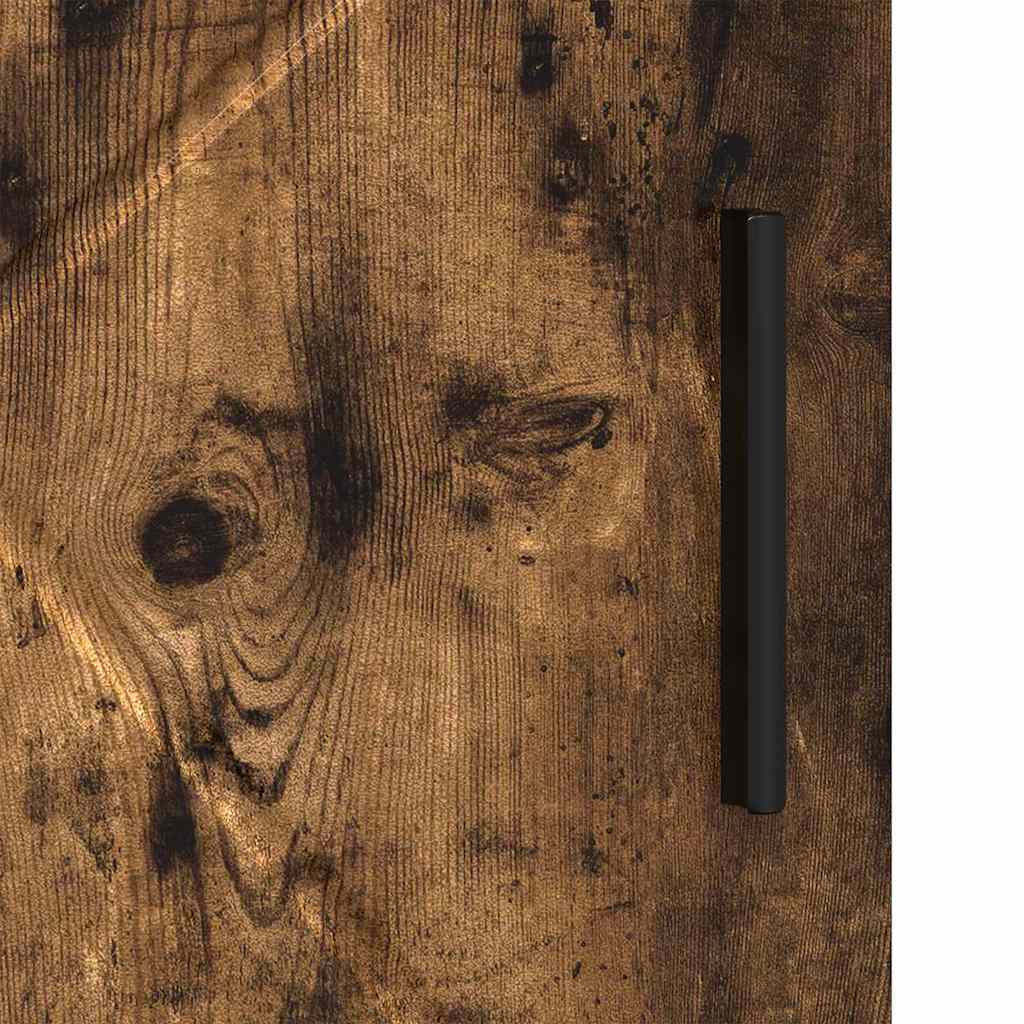 Badezimmerschrank mit Tür Geräucherte Eiche 30 x 35 x 95 cm