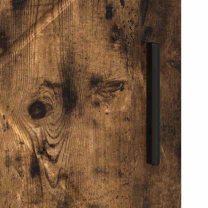 Badezimmerschrank mit Tür Geräucherte Eiche 30 x 35 x 95 cm